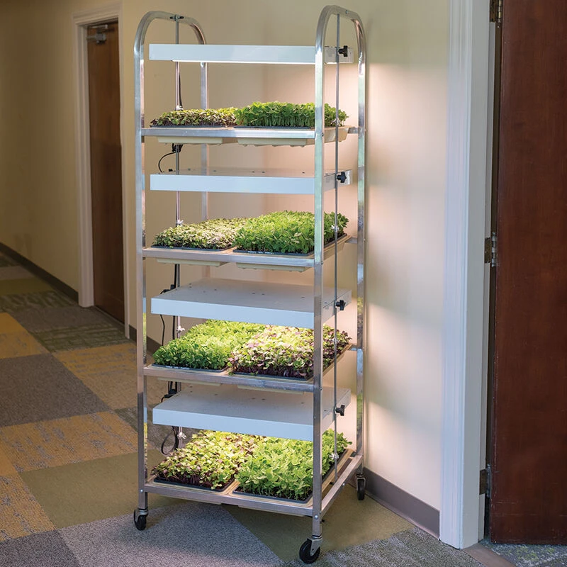 Compact Seedling Light Cart – 8 Trays, 160 Watts 3 Compact Seedling Light Cart – 8 Trays, 160 Watts